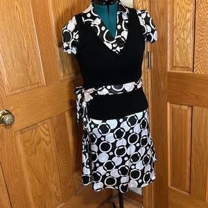 Maurices black and white collared dress